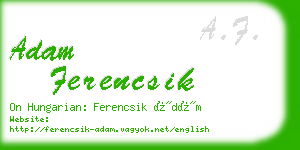 adam ferencsik business card